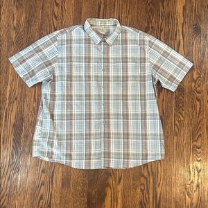 LL Bean Short Sleeve Plaid Shirt